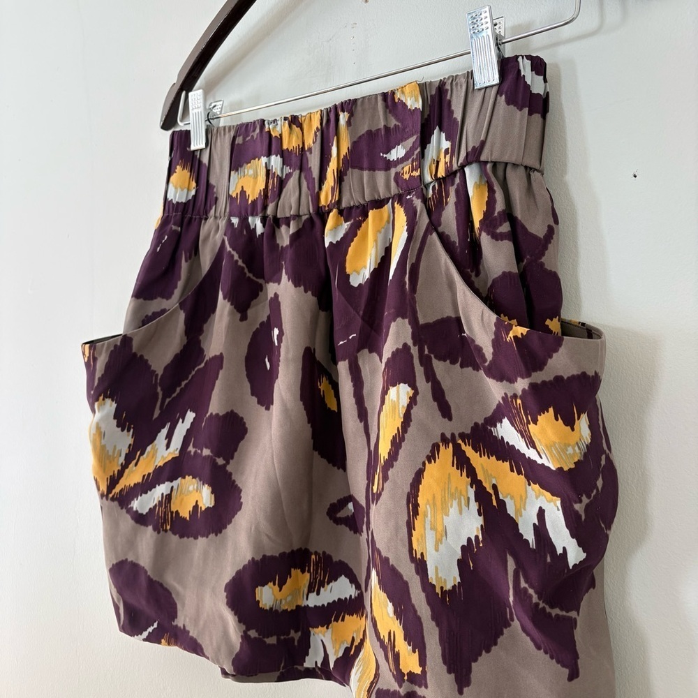 Anthropologie Dolce Vita 100% Silk Mini Skirt | Boho Abstract | XS | Resort Wear - Picture 2 of 8